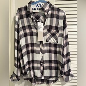 Rails flannel button down. New with tags. Xs